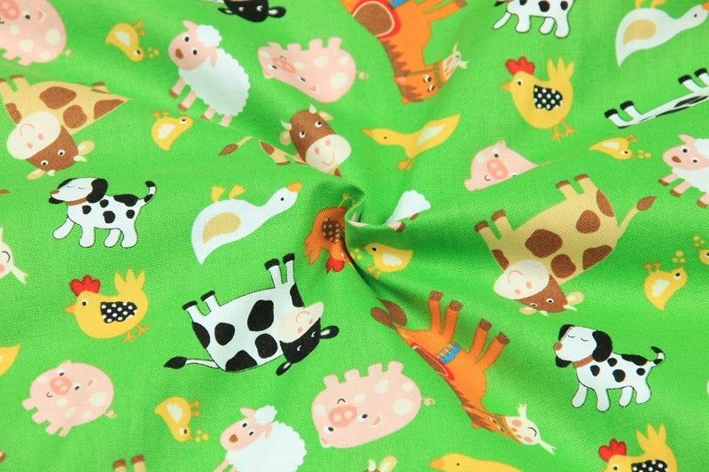 Plain Cotton Fabric Nordic Style Animal Print Handmade DIY