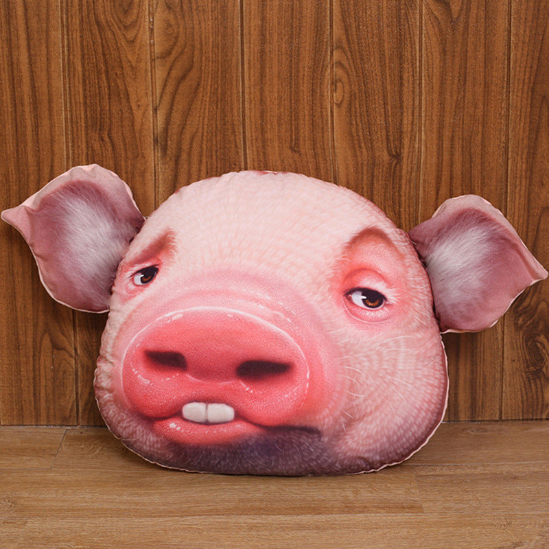 Pig head plush doll