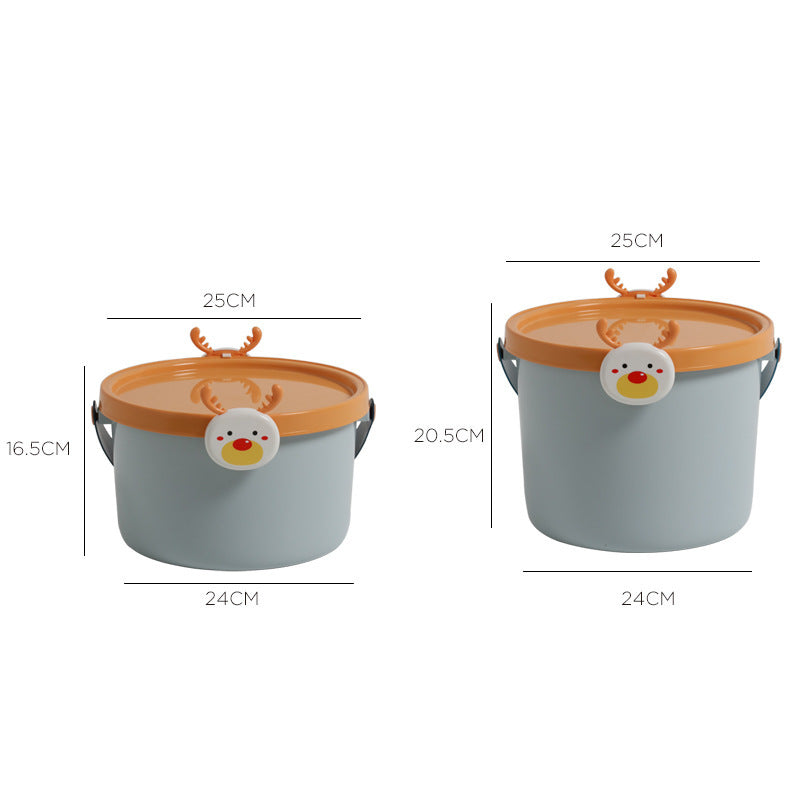 Children's cartoon portable plastic bucket toy storage bucket