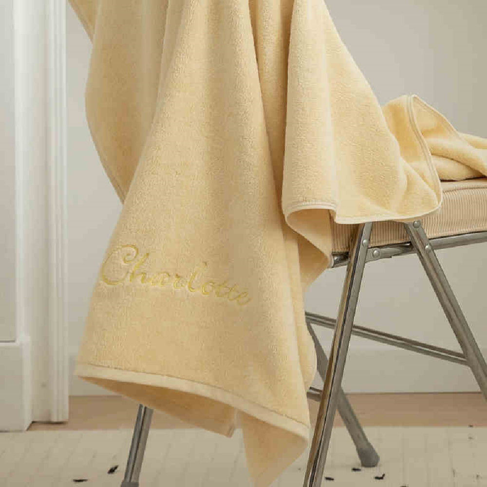 Embroidered Words, DIY Men's And Women's Bath Towels, Customized And Engraved Names