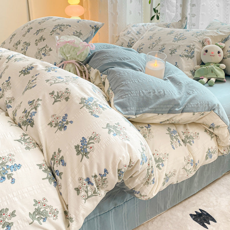 Maternal And Child Grade Washed Jacquard Yarn Cotton Mattress Cover