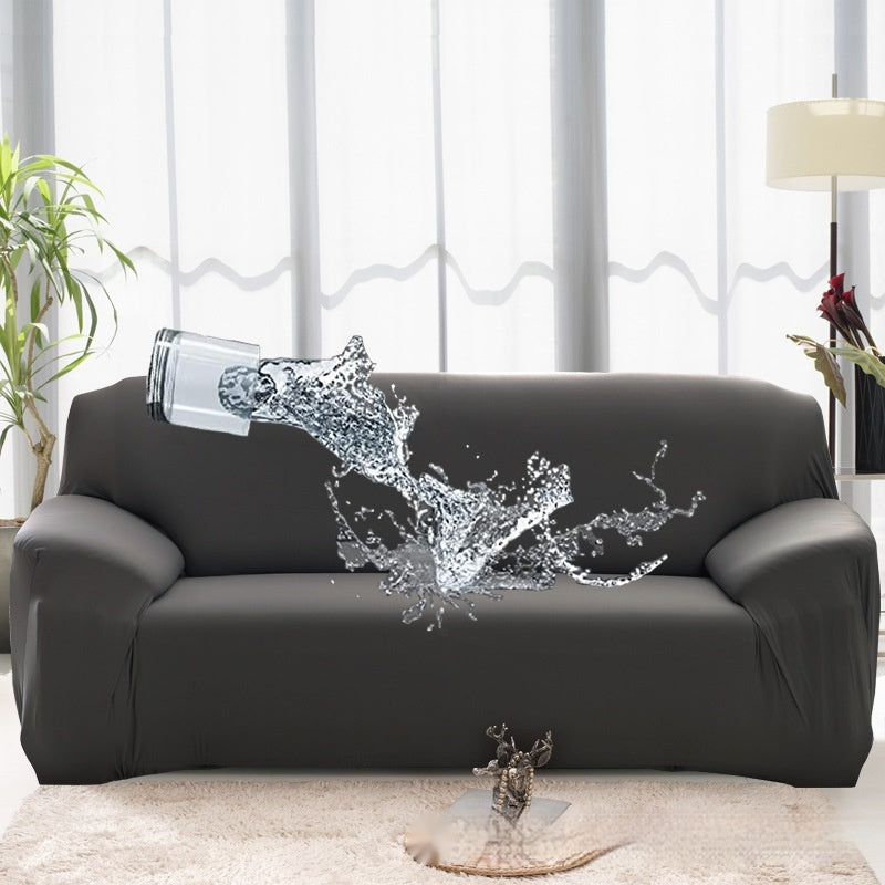 Solid Color Elastic Waterproof Sofa All-inclusive Milk Silk Cover