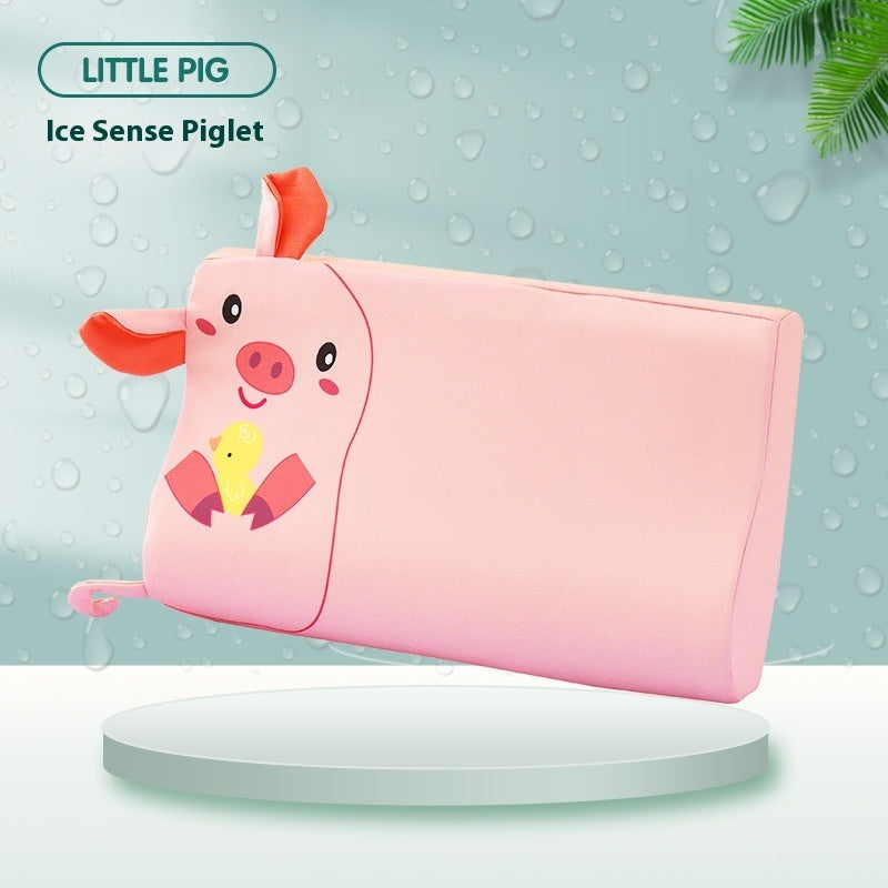 Slow Rebound Cervical Support Improve Sleeping Cute Cartoon Memory Foam Pillow Insert Pillowcase