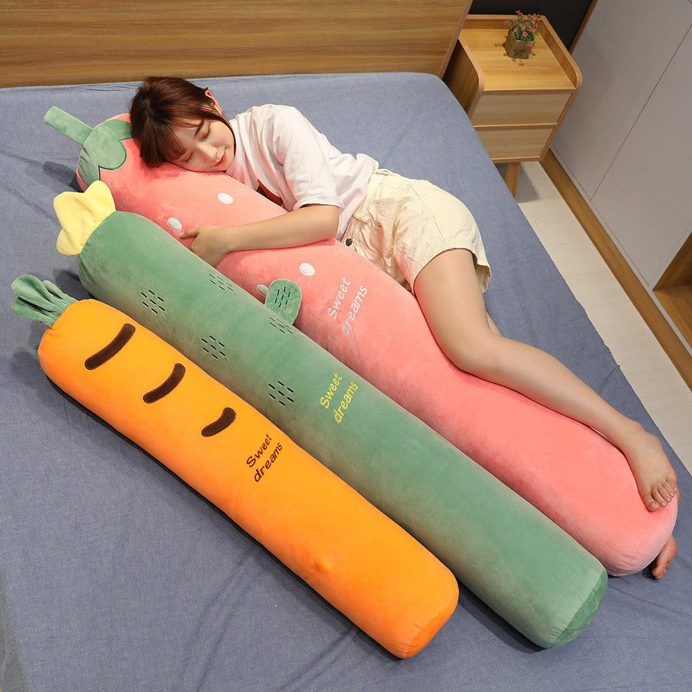 Cactus Strawberry Carrot Fruit Long Pillow