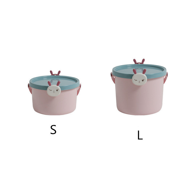 Children's cartoon portable plastic bucket toy storage bucket