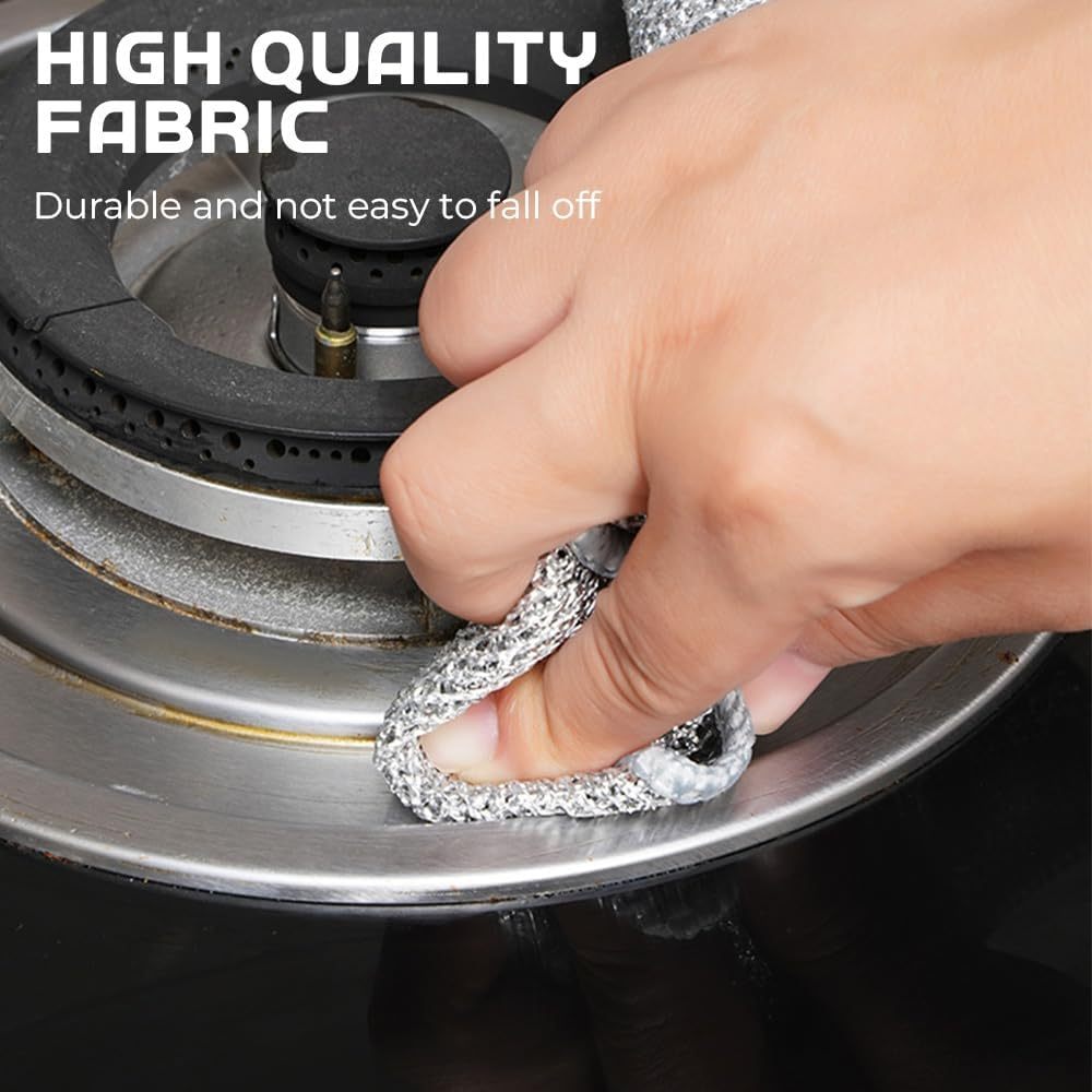 Multipurpose Wire Dishwashing Rags, 2025 New Metal Wire Dishwashing Cloths Towels Scrubs Cleans, Premium Scrubbing Wire Dishwashing Rags Non-Scratch Wire Dishcloth For Dishes, Sinks