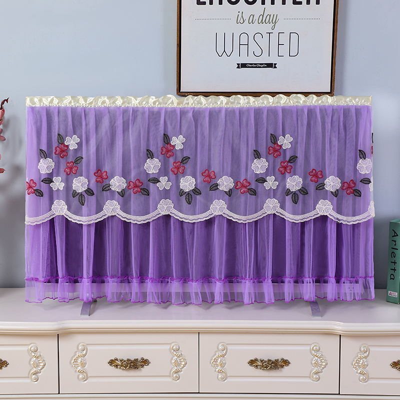 Lace Television Cover Desktop Hanging TV Dust Cover Cover Cloth Slipcover