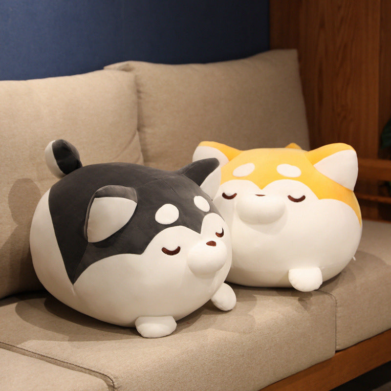 Lazy Husky Shiba Inu Pillow Girl Sleeping Doll