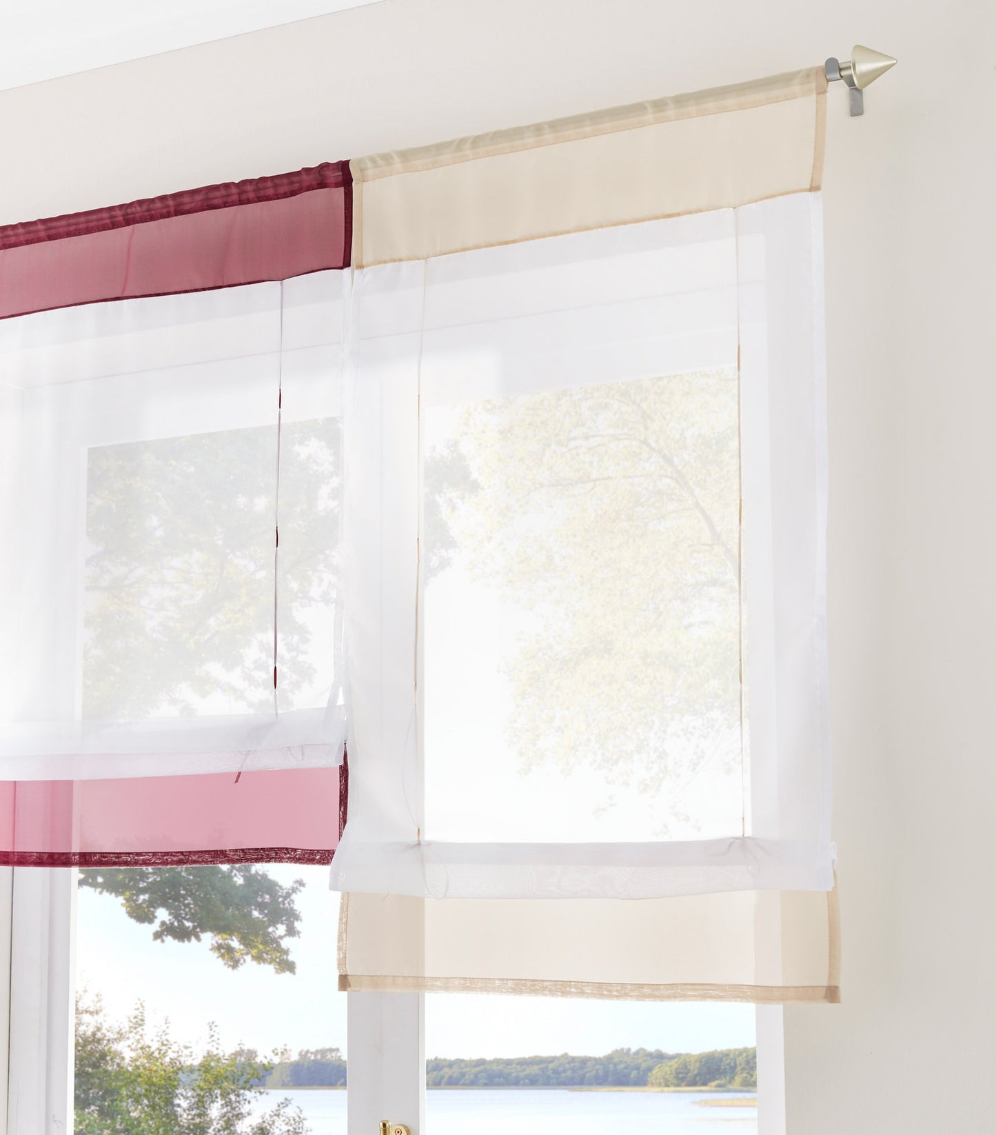 Foreign Trade High Density Terylene Yarn Wear Rod Ribbon Roman Curtains