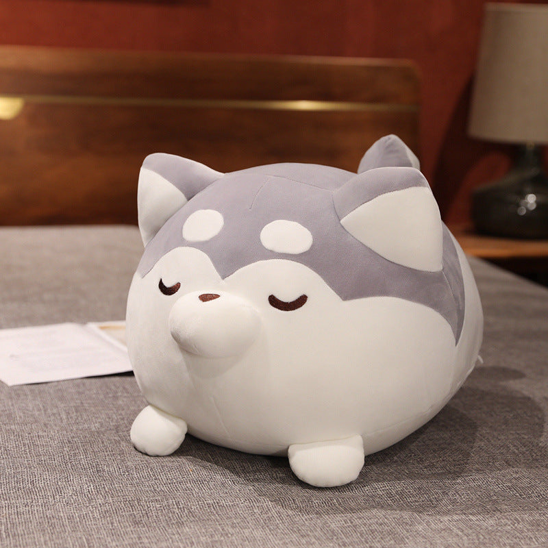 Lazy Husky Shiba Inu Pillow Girl Sleeping Doll