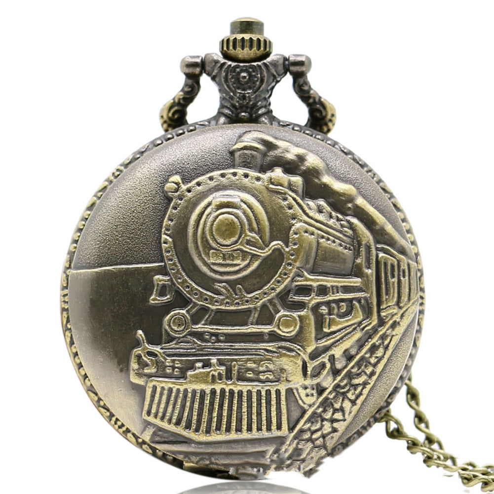 Exquisite Pocket Watch Train Series Suitable For The Elderly And Children