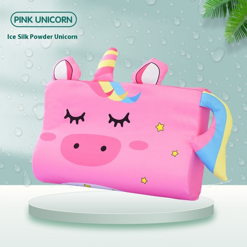 Slow Rebound Cervical Support Improve Sleeping Cute Cartoon Memory Foam Pillow Insert Pillowcase