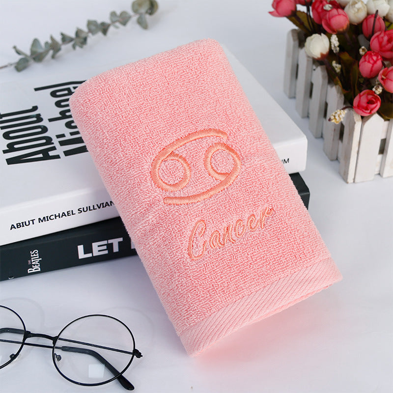 Constellation Bath Towel Plus-sized Thick Absorbent Embroidery Face Washing