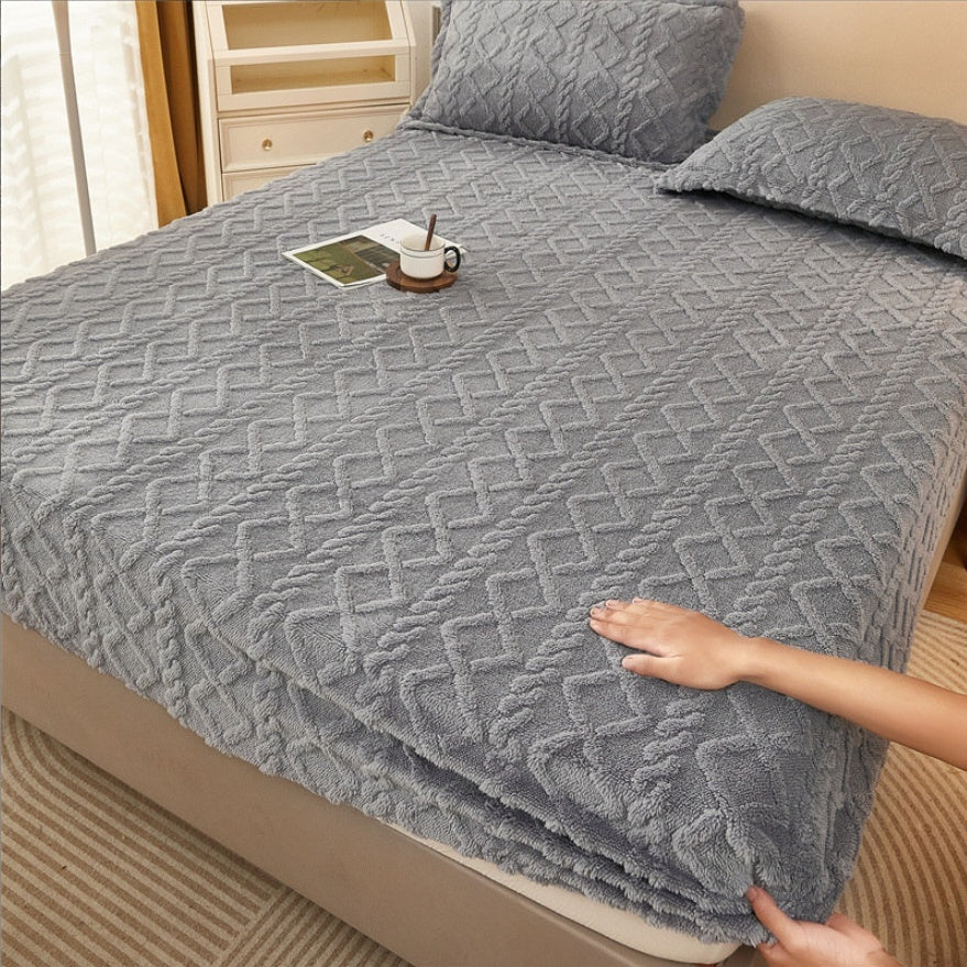 Taffon Quilted Fitted Sheet One-piece Bedspread