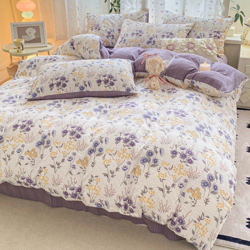 Maternal And Child Grade Washed Jacquard Yarn Cotton Mattress Cover