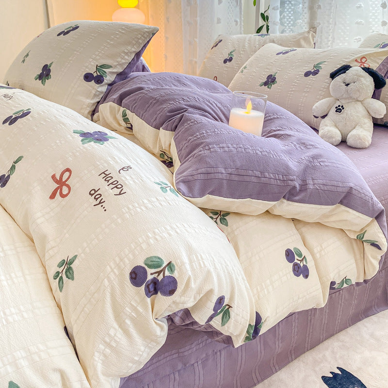Maternal And Child Grade Washed Jacquard Yarn Cotton Mattress Cover