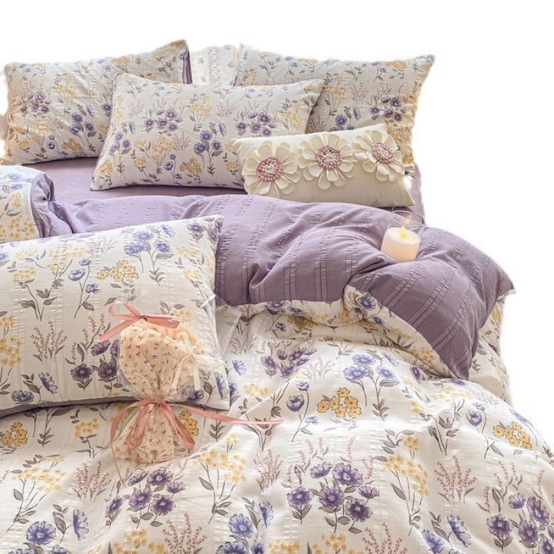 Maternal And Child Grade Washed Jacquard Yarn Cotton Mattress Cover