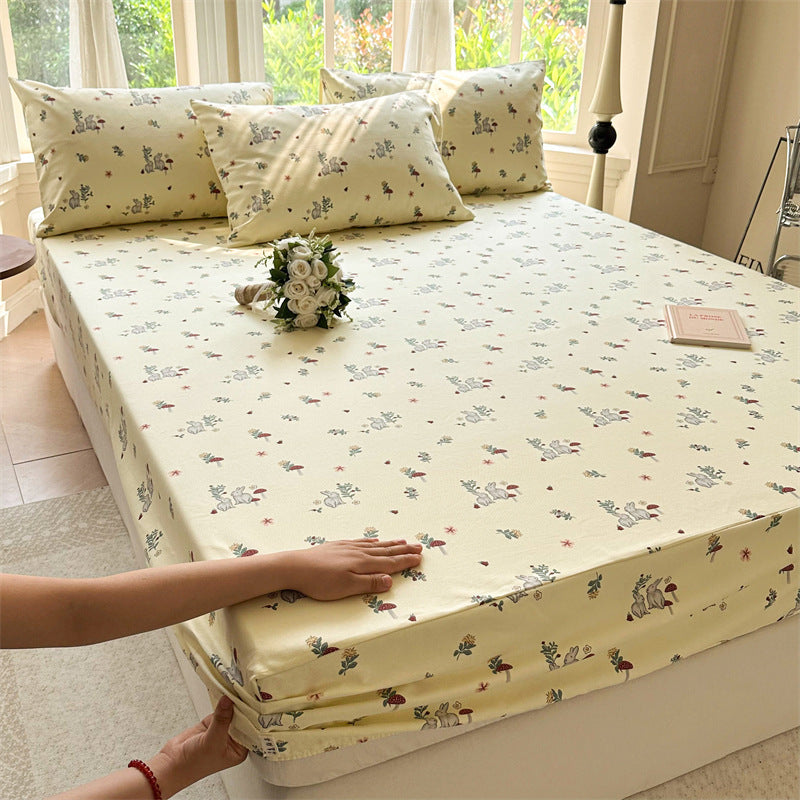 Pure Cotton Crash Fitted Sheet Thickened