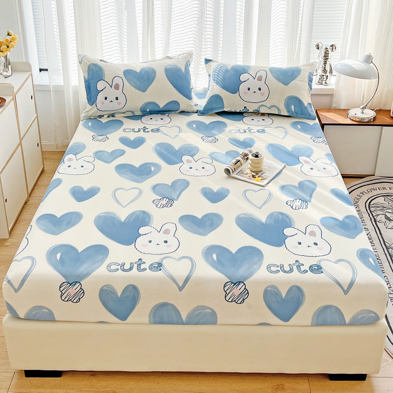 Brushed Single-layer Fitted Sheet Mattress Protective Cover