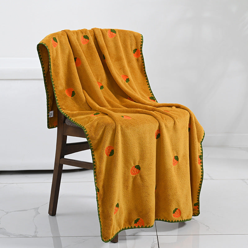 Pineapple Avocado Covers Towels Coral Velvet Soft Absorbent Couple