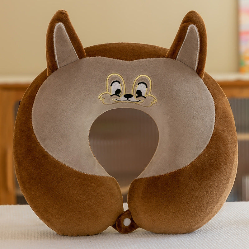 Plush Toy Cartoon Memory Cotton U-shaped Pillow