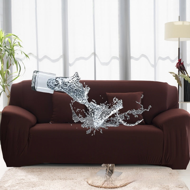Solid Color Elastic Waterproof Sofa All-inclusive Milk Silk Cover