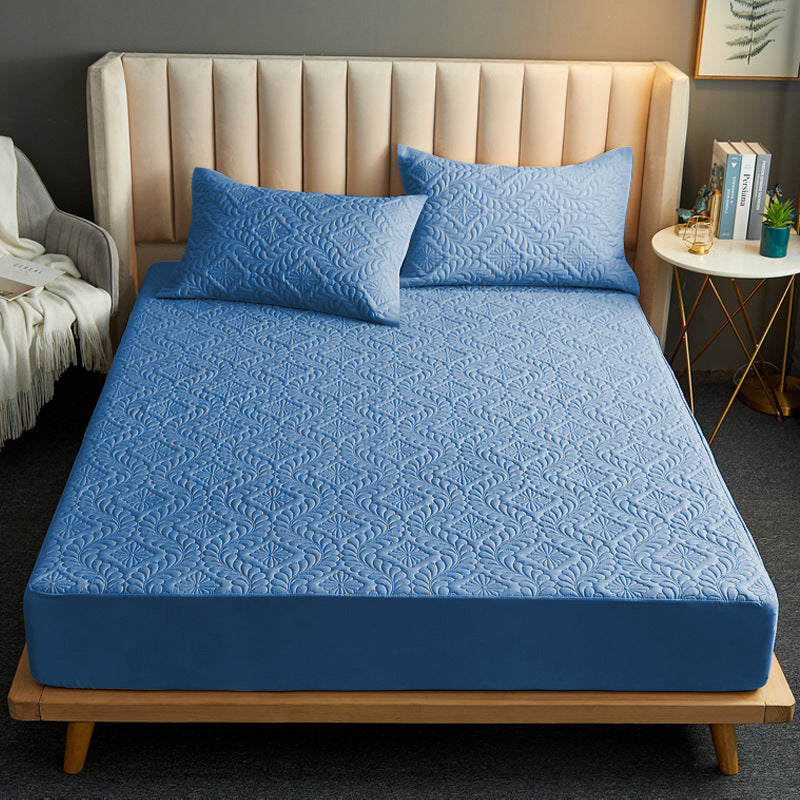 Pure Color Quilted Four Seasons Universal Fitted Sheet