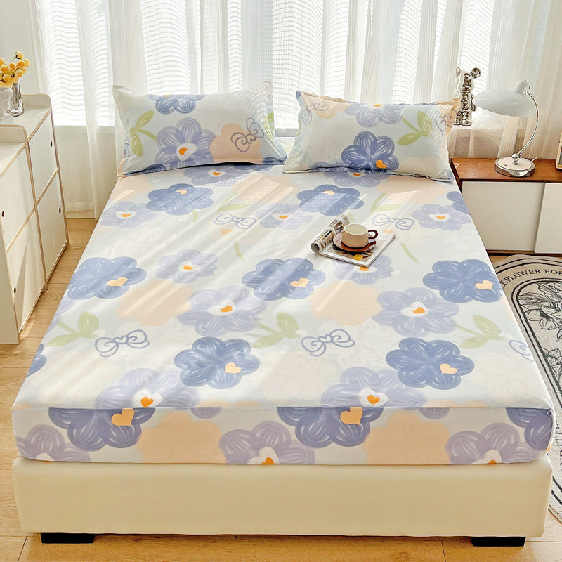 Brushed Single-layer Fitted Sheet Mattress Protective Cover