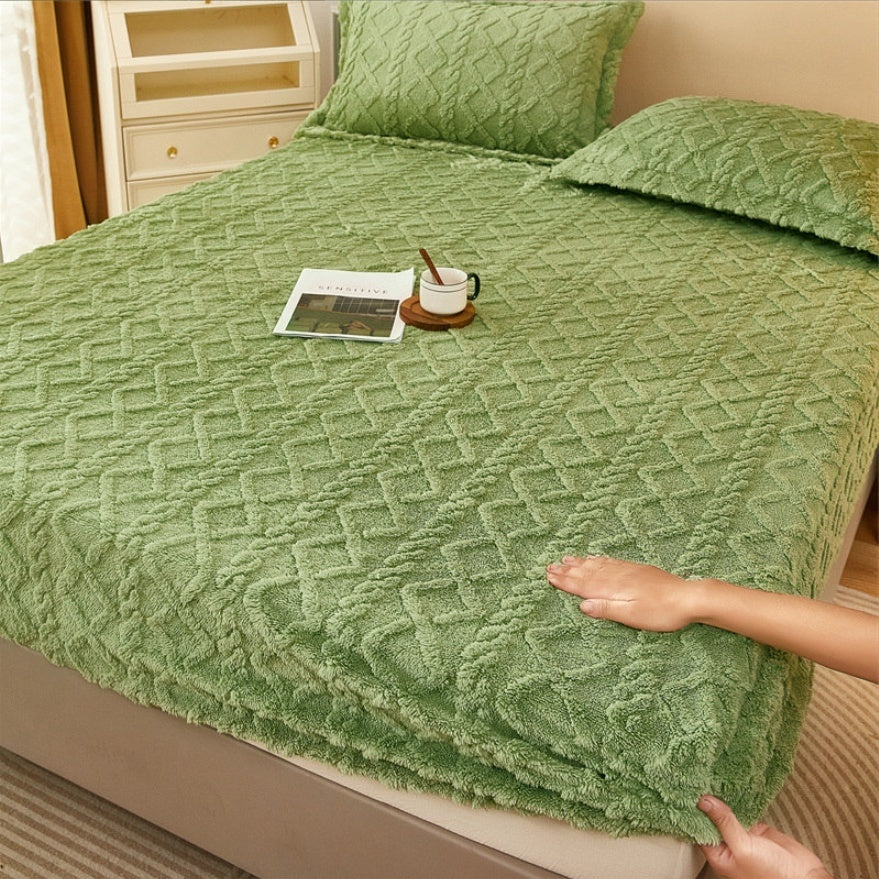Taffon Quilted Fitted Sheet One-piece Bedspread
