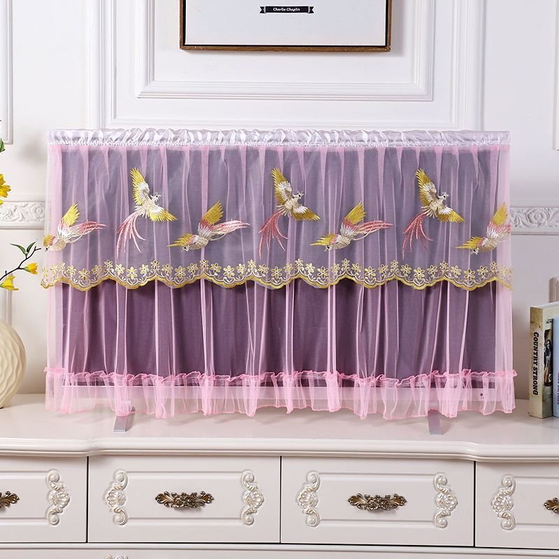 Lace Television Cover Desktop Hanging TV Dust Cover Cover Cloth Slipcover