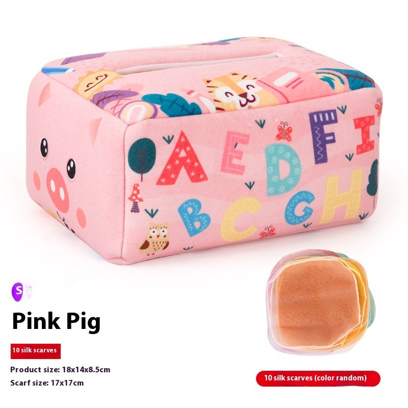 Children's Drawstring Paper Towel Box Toy Baby Fabric Drawstring