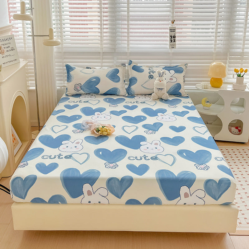 Brushed Single-layer Fitted Sheet Mattress Protective Cover
