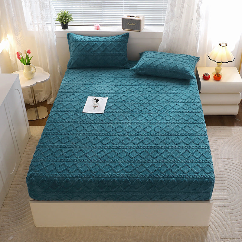 Taffon Quilted Fitted Sheet One-piece Bedspread