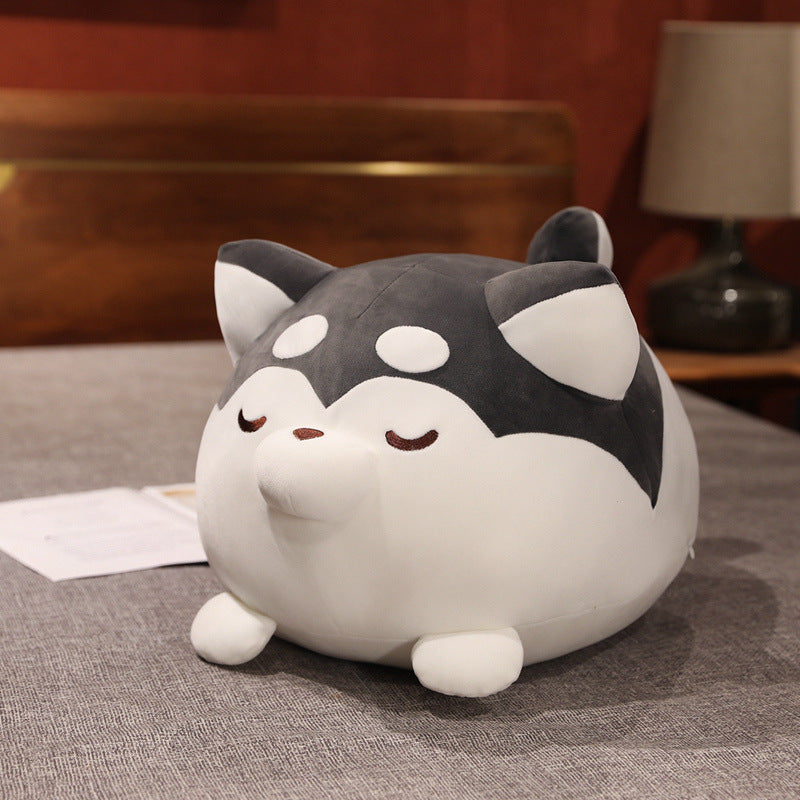 Lazy Husky Shiba Inu Pillow Girl Sleeping Doll