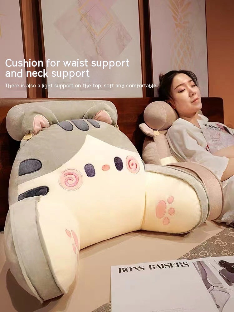 Bedside Soft Upholstery Big Backrest Waist Support Cushion Couch Pillow