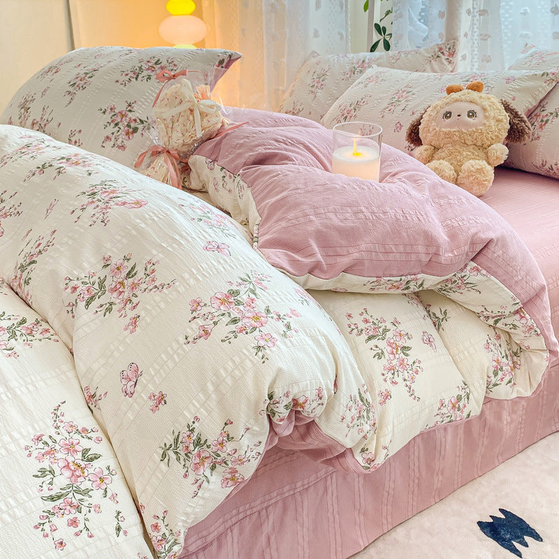Maternal And Child Grade Washed Jacquard Yarn Cotton Mattress Cover