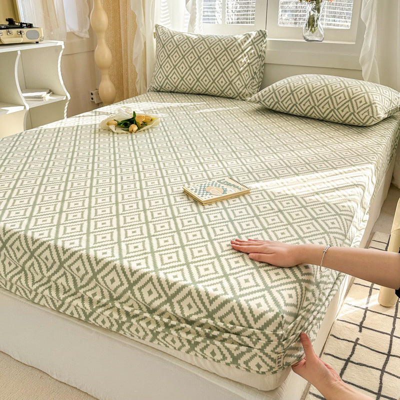 Pure Cotton Crash Fitted Sheet Thickened