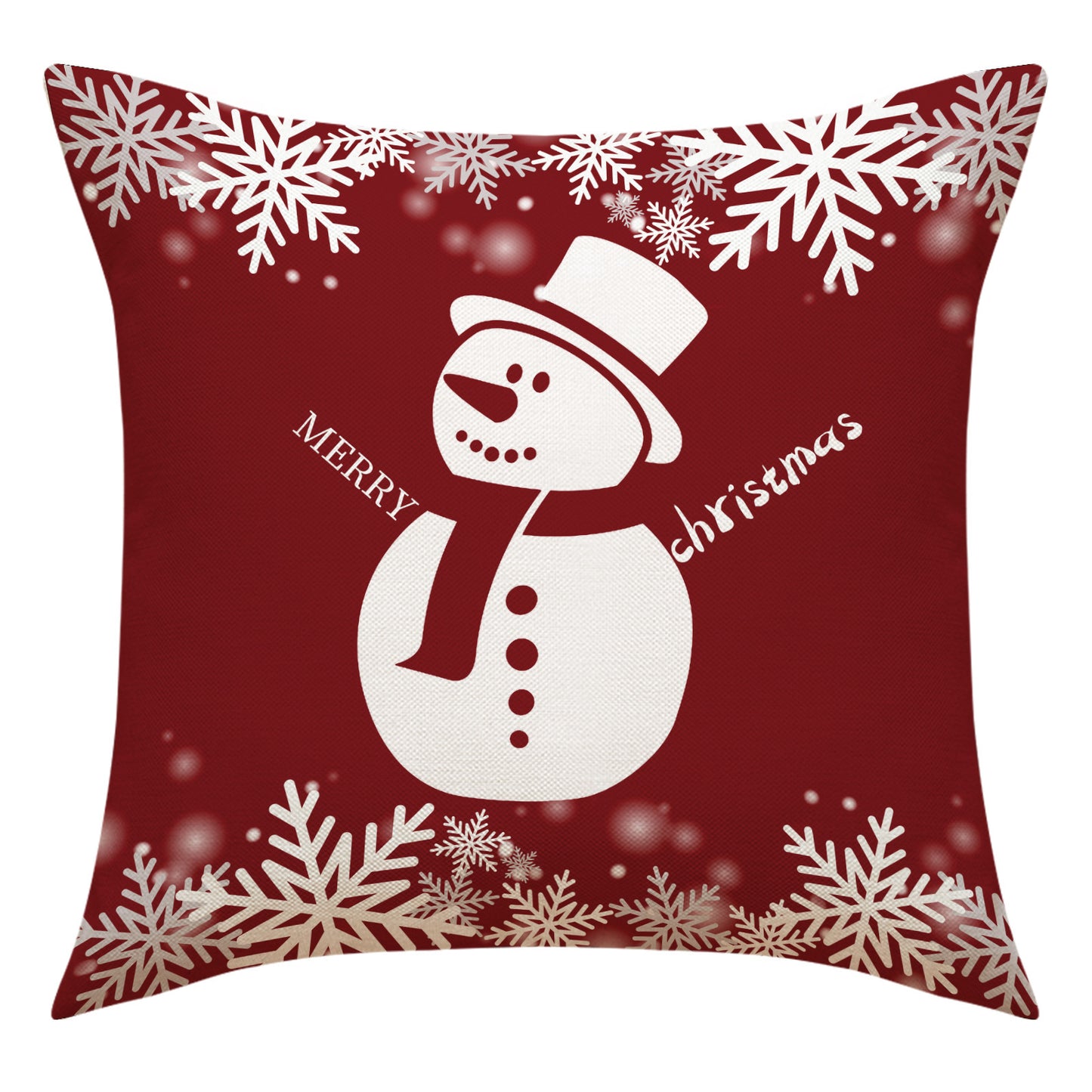 Christmas Pillow Cover Snowman Elk Decoration