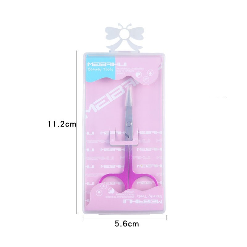 Stainless Steel Color Titanium Eyebrow Trimmer Makeup Beauty Small Scissors