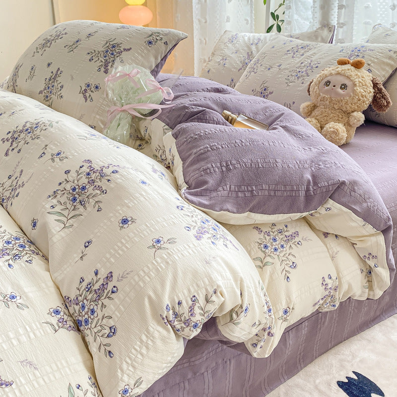 Maternal And Child Grade Washed Jacquard Yarn Cotton Mattress Cover