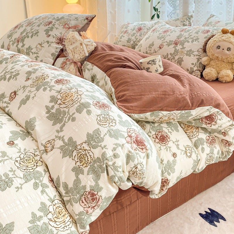 Maternal And Child Grade Washed Jacquard Yarn Cotton Mattress Cover