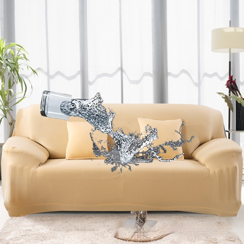 Solid Color Elastic Waterproof Sofa All-inclusive Milk Silk Cover