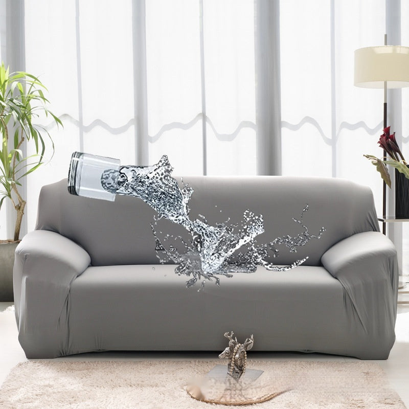 Solid Color Elastic Waterproof Sofa All-inclusive Milk Silk Cover
