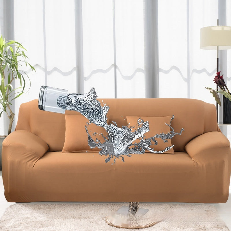 Solid Color Elastic Waterproof Sofa All-inclusive Milk Silk Cover
