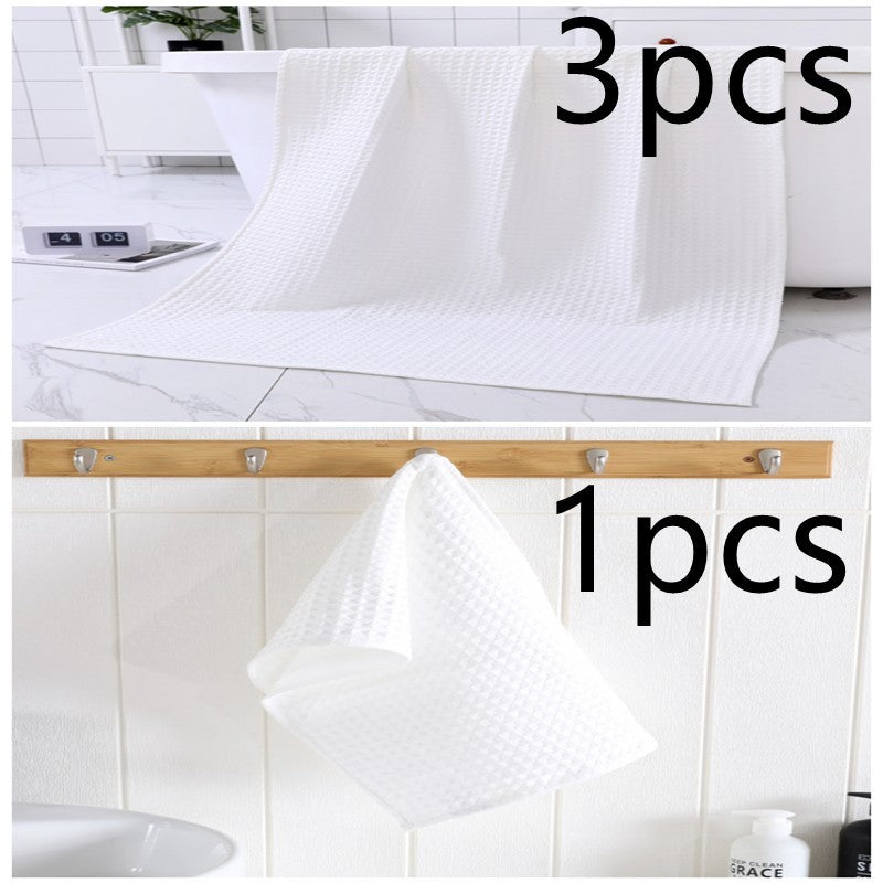 Water-absorbing Quick-drying Pure Cotton Waffle Bath Towel
