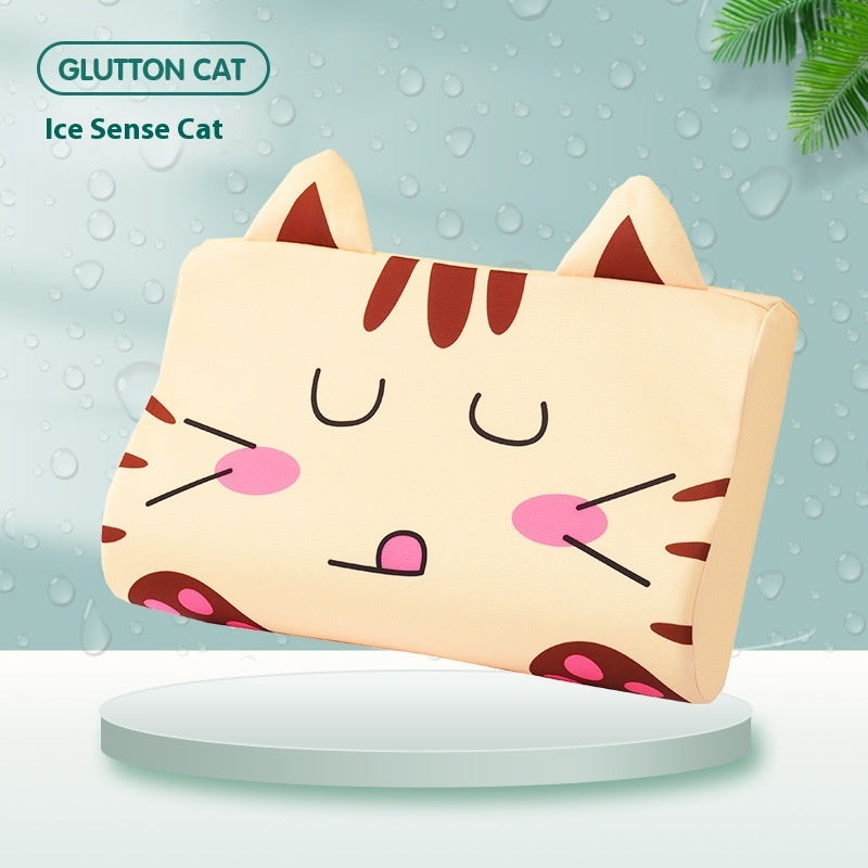 Slow Rebound Cervical Support Improve Sleeping Cute Cartoon Memory Foam Pillow Insert Pillowcase
