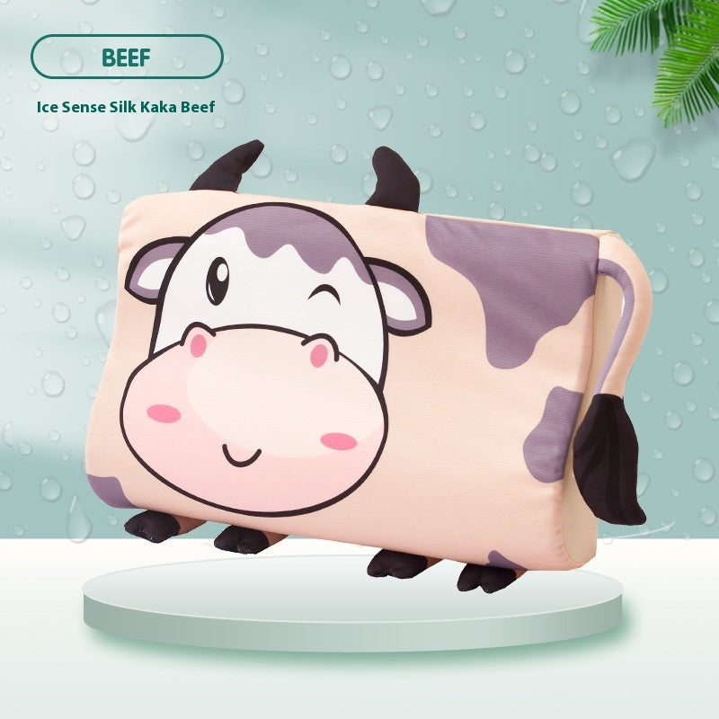 Slow Rebound Cervical Support Improve Sleeping Cute Cartoon Memory Foam Pillow Insert Pillowcase