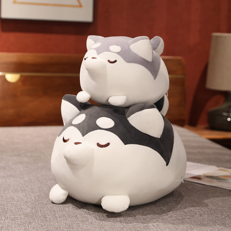 Lazy Husky Shiba Inu Pillow Girl Sleeping Doll