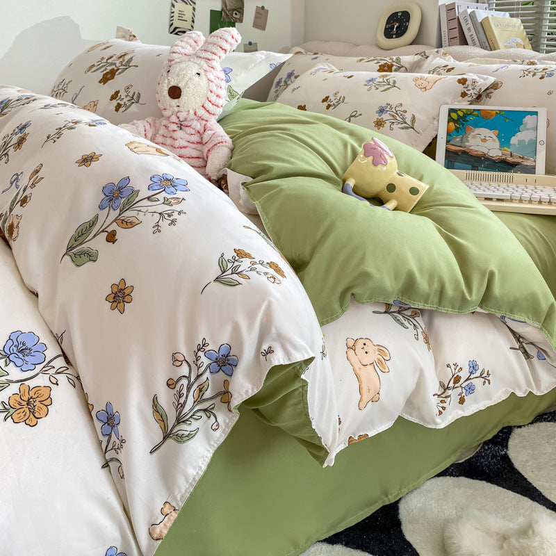 Washed Cotton Student Dormitory Bed Quilt Cover