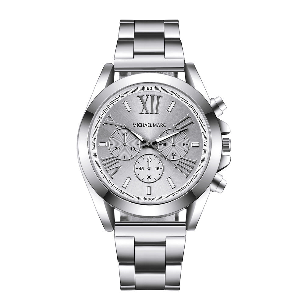 New Fashion Steel Band Men's Quartz Hand Watch